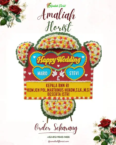Papan Bunga Pernikahan Lawe Bulan